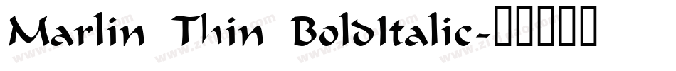 Marlin Thin BoldItalic字体转换